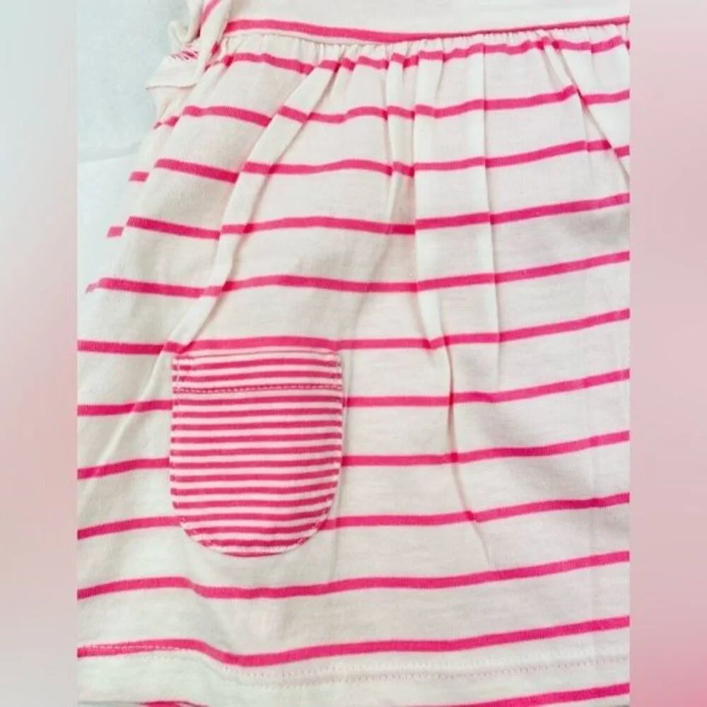 Carter's   Baby Girls' Striped Sheep Jersey Sunsuit 12M